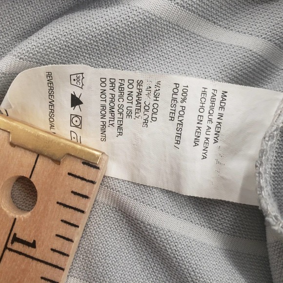 IZOD Golf Shirt Mens Large Gray Green Polo Outdoors Casual Logo Collared Striped - Picture 6 of 11